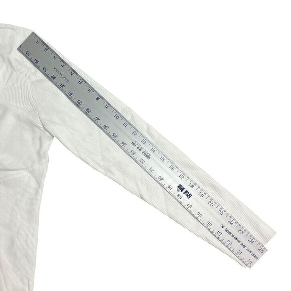 Madewell‎ Shirt Women’s XXL White Wide Rib Sweater Top Sweetheart Corset NM615 - Picture 9 of 12
